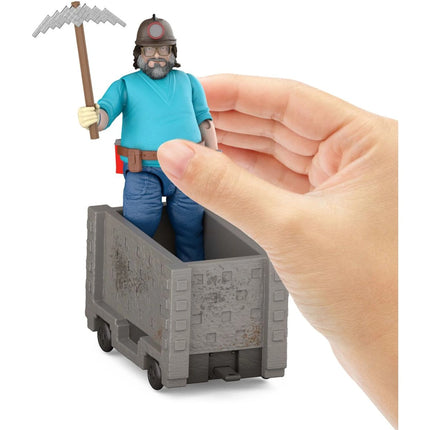 Steve del film e carrello da miniera - Minecraft