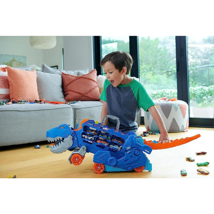 Hot Wheels City camion bisarca T-Rex con luci e suoni