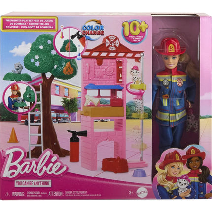 Barbie Caserma dei pompieri con bambola Pompiere