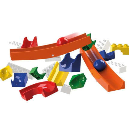 HUBELINO Pista per biglie Espansione con altalena 45 pz