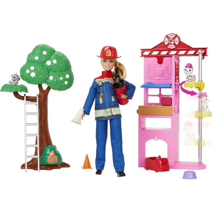 Barbie Caserma dei pompieri con bambola Pompiere