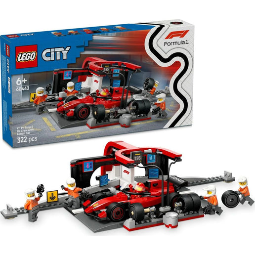 LEGO® City 60443 Sosta ai box F1® e personale con auto Ferrari