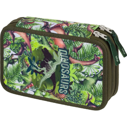 Astuccio scolastico a due piani Dinosauro