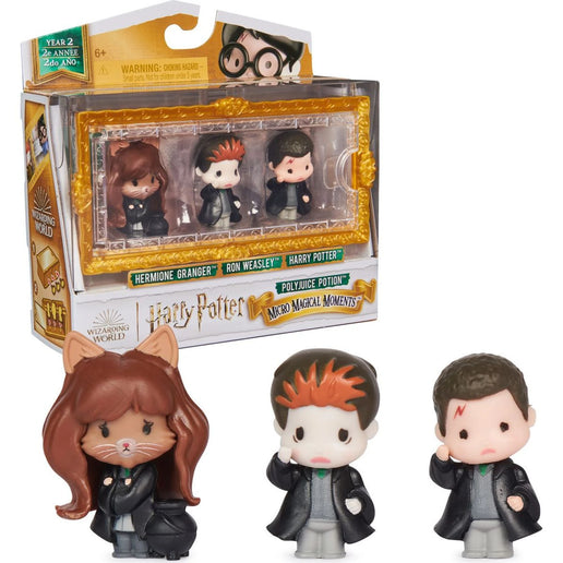 Confezione tripla di mini figure Harry, Hermione e Ron - Harry Potter