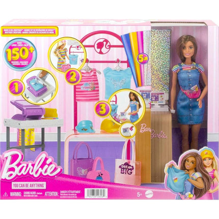 Barbie set da gioco professioni con bambola Studio di design di moda