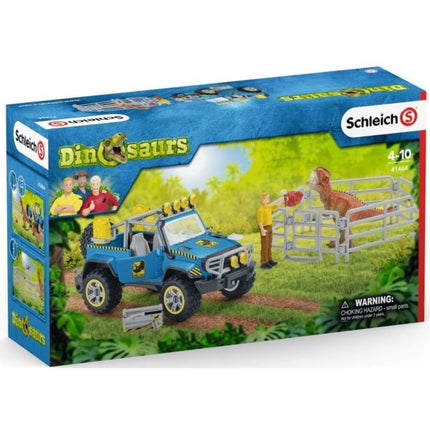Schleich Veicolo fuoristrada con recinto esterno per dinosauro