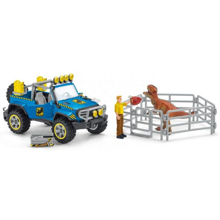 Schleich Veicolo fuoristrada con recinto esterno per dinosauro