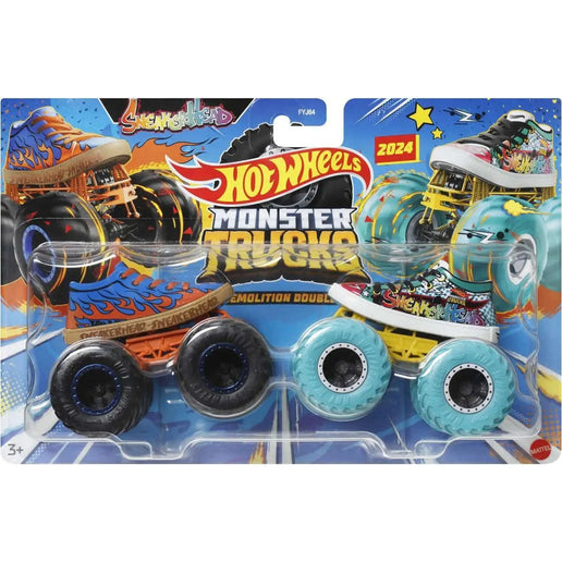 Hot Wheels Monster Trucks Duo da demolizione Sneakerhead VS Sneakerhead