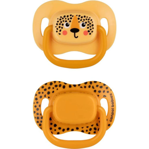 Set di succhietti simmetrici in silicone BabiesBoo 0 - 6m 2 pz arancione