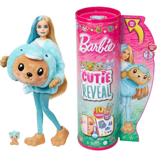 Barbie Cutie Reveal in costume da Orsetta in costume blu da Delfino
