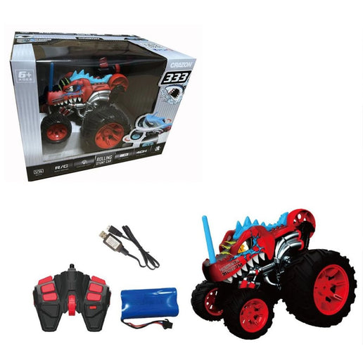 Auto RC acrobatico a 5 ruote rosso 1:16