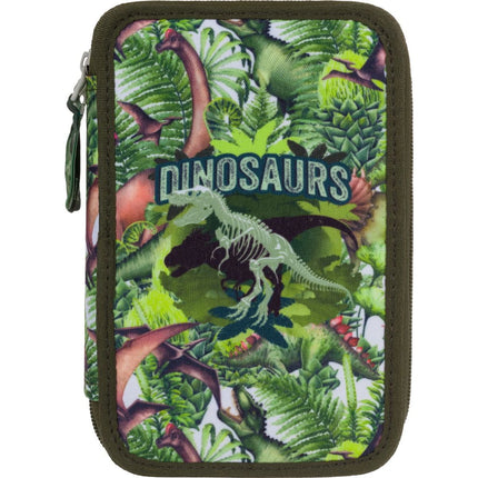 Astuccio scolastico a due piani Dinosauro