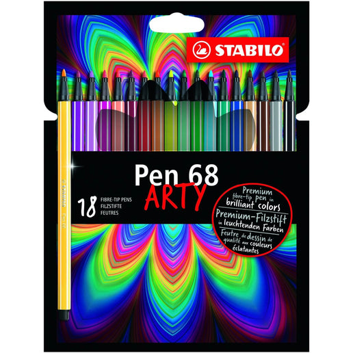 STABILO ARTY Pennarello in fibra premium Pen 68 set 18 pz
