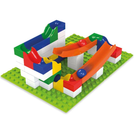 HUBELINO Pista per biglie Espansione con altalena 45 pz