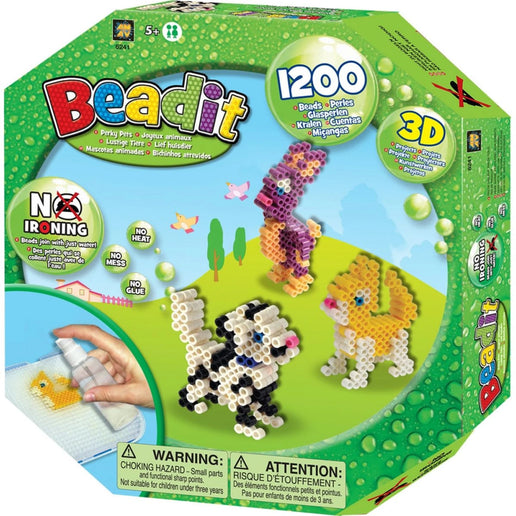 Beadit Set creativo con perline 3D Animaletti domestici