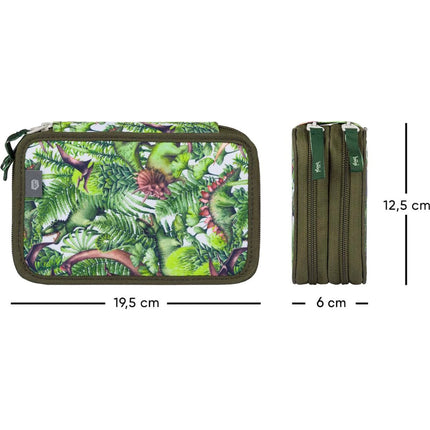 Astuccio scolastico a due piani Dinosauro